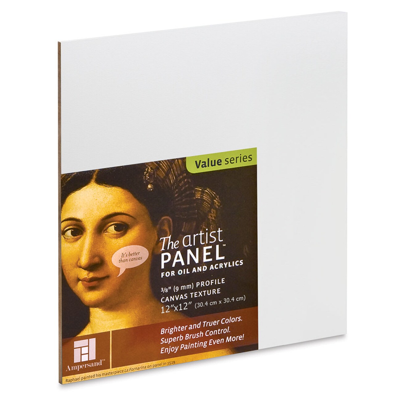 Ampersand Value Series Artist Panel - Textured, 12" x 12", 3/8" Profile